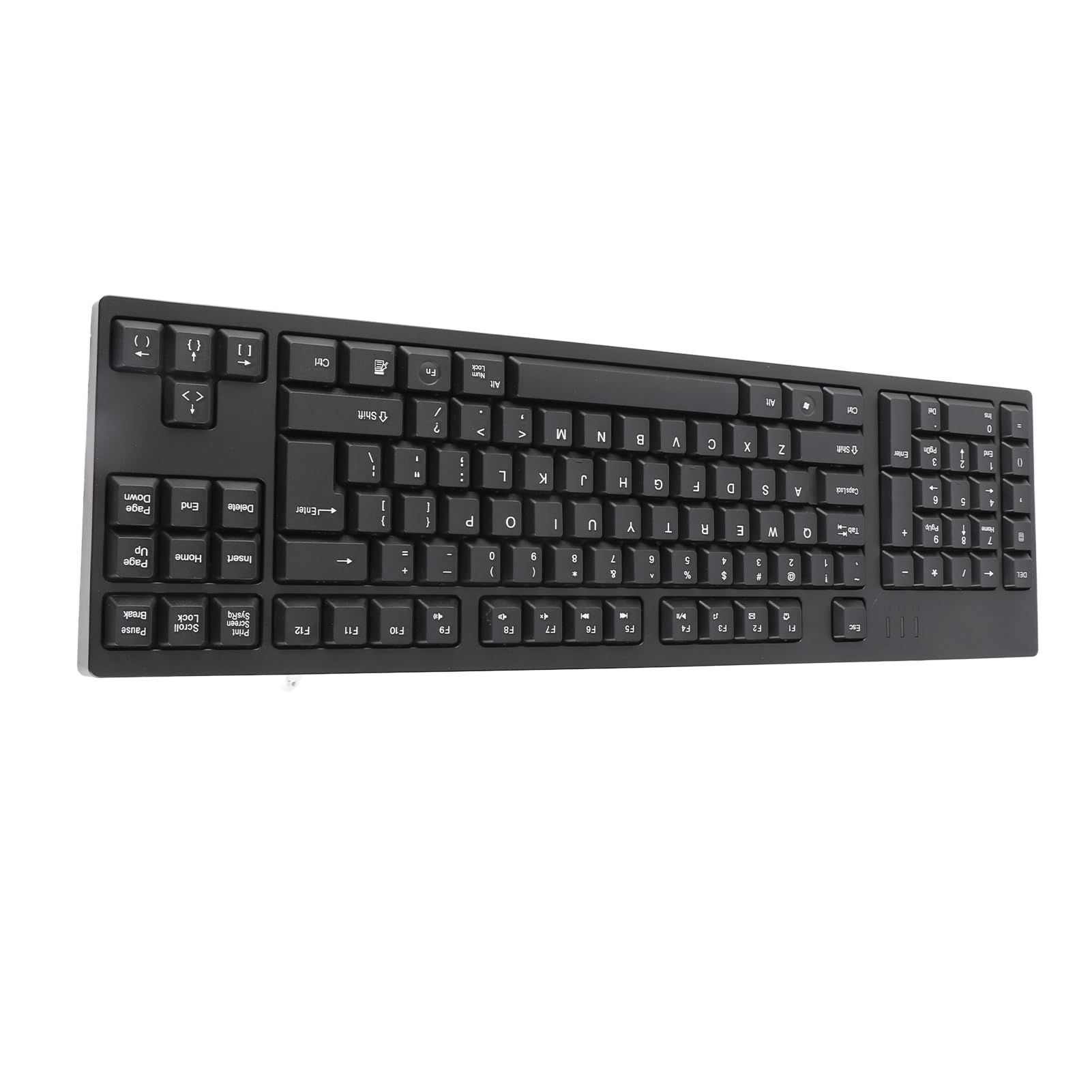 Linkshänder-Tastatur, Ergonomische, Volle Größe, 109 Tasten, Dual-USB-HUB-Computertastatur mit 2 USB-Anschlüssen, für Software-Designer, Ingenieure, Banken, Büros
