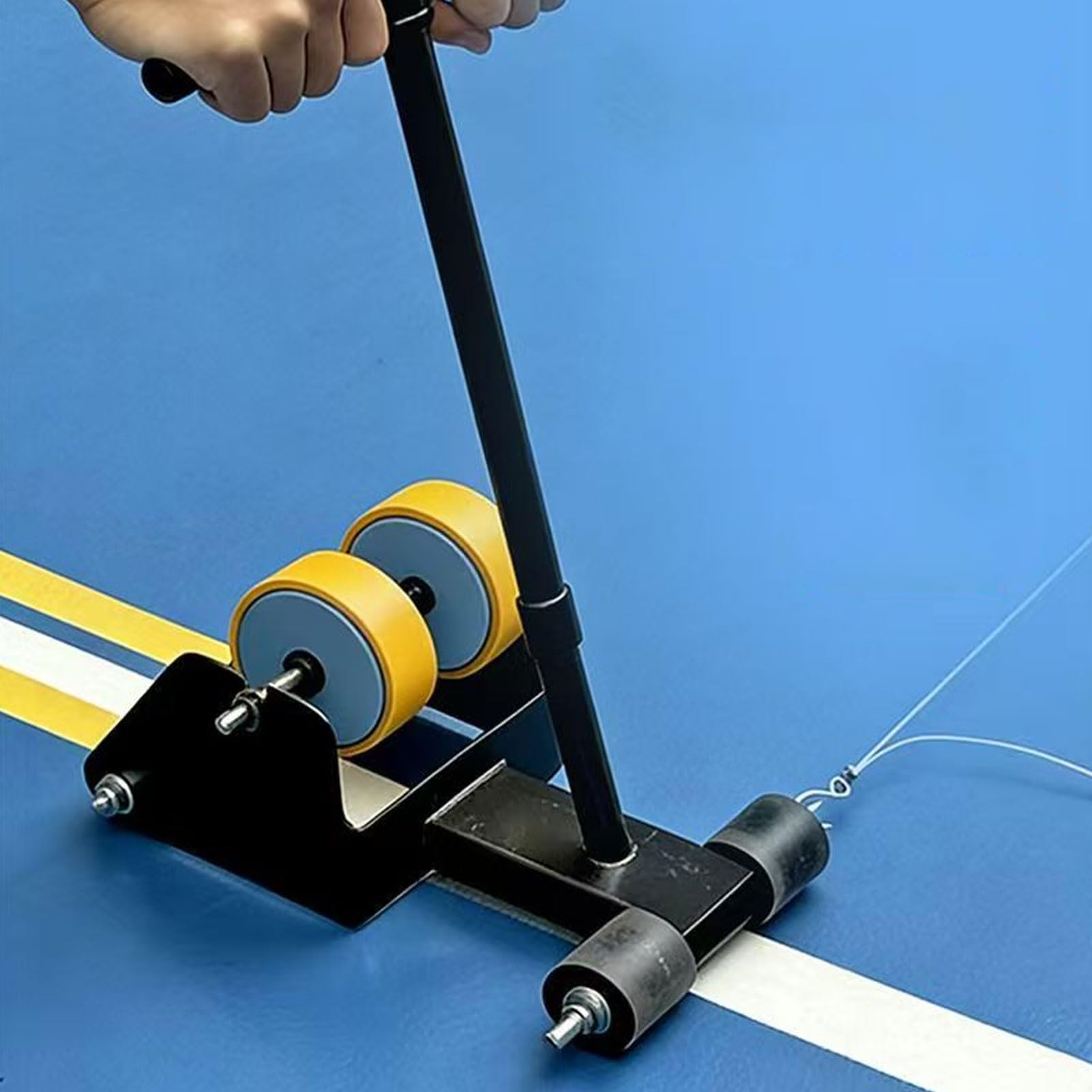 Bewinner Aplicador Manual de Cinta para Pisos para Marcar Líneas, Estacionamientos, Trazado de Líneas de Almacenes y Colocación de de canchas: Ancho Ajustable de 15 Cm, Rodamiento Suave, Cuerpo de