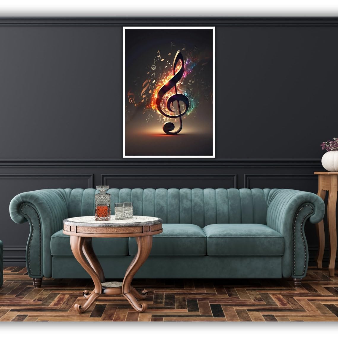 XINBAO Abstrakcyjne płótno z nadrukiem artystycznym, gotowe do zawieszenia, nowoczesna dekoracja ścienna (80 x 120 cm, bez ramki)