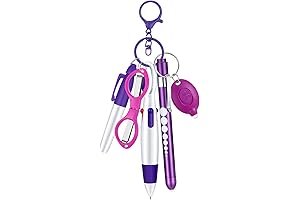6 Pack Pens for Nurses with Badge Reel Pen Lights & Scissors