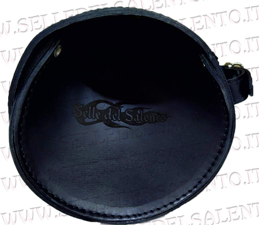Selle del Salento Barilotto borsa moto in pelle 25x12 portaattrezzi bikebag Satteltasche compatibile con harley devindson moto guzzi triumph