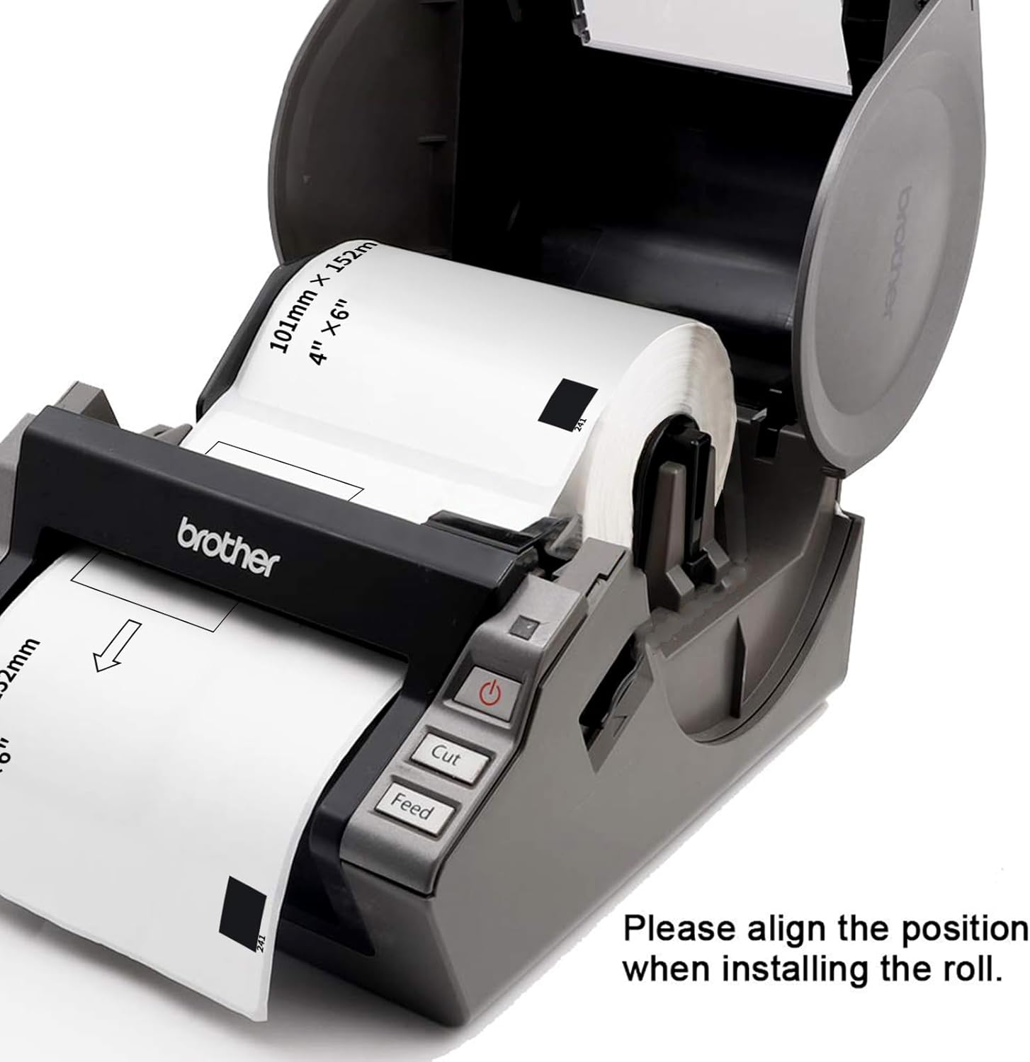 Compatible 4" x 6" Shipping Labels Replacement for DK-1241 Compatible with Brother QL Label Printers (12 Rolls + 1 Frame, 200 Labels/Roll)