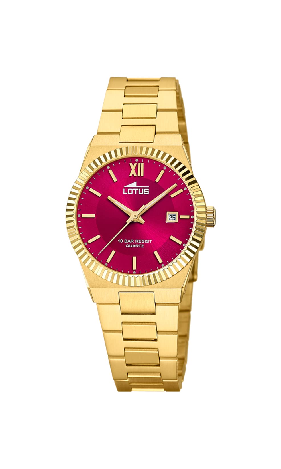 LOTUS Reloj Mujer Analógico de Acero Inoxidable 316l Dorado