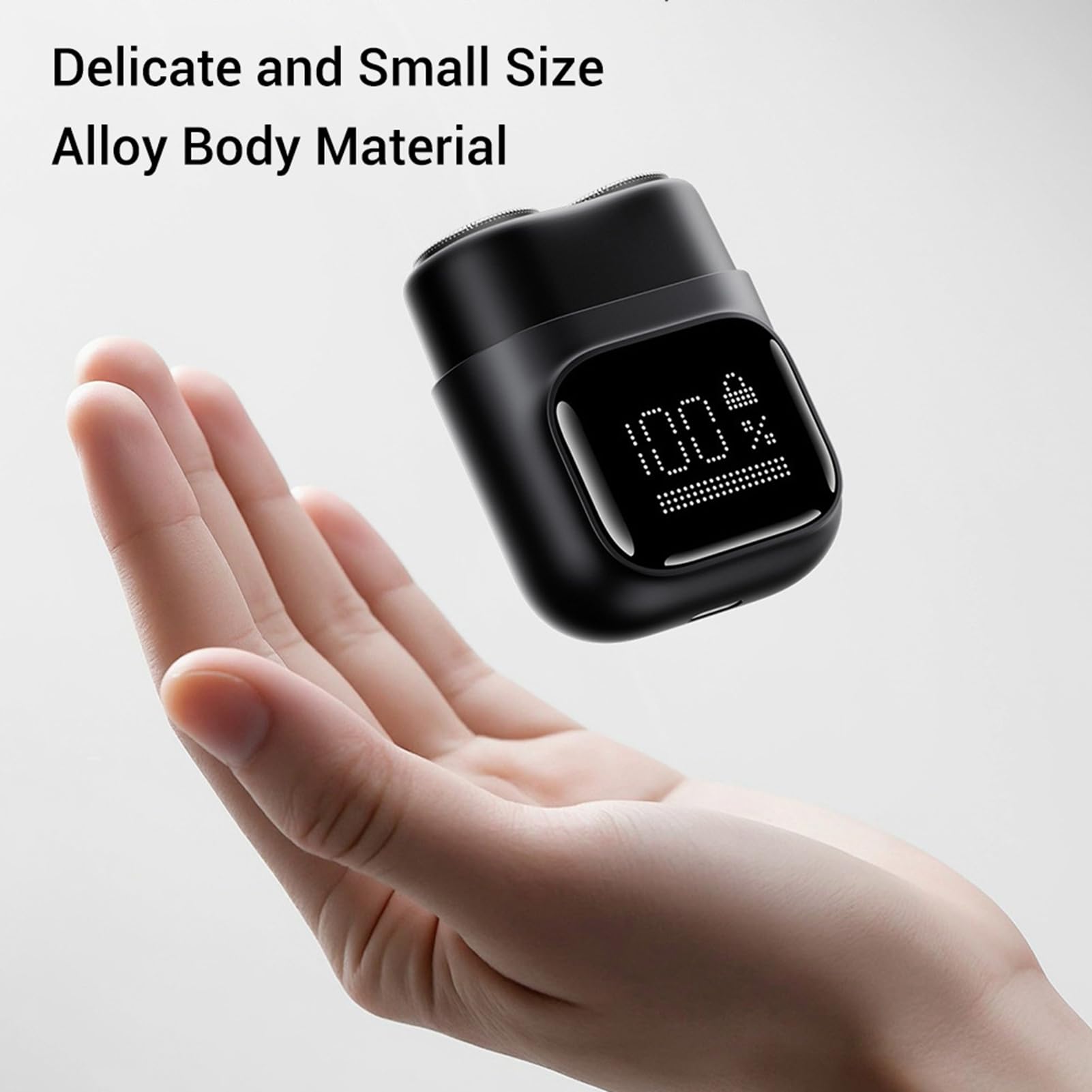 RiToEasysports Regolabarba, Regolabarba Portatile con Display Digitale LCD in Lega Resistente All'acqua per Viaggi All'aperto (BLACK)