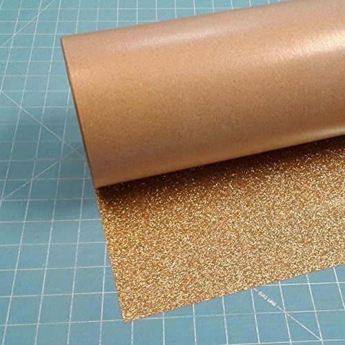Siser Glitter 20" x 5' Old Gold Iron on Heat Transfer Vinyl Roll, HTV