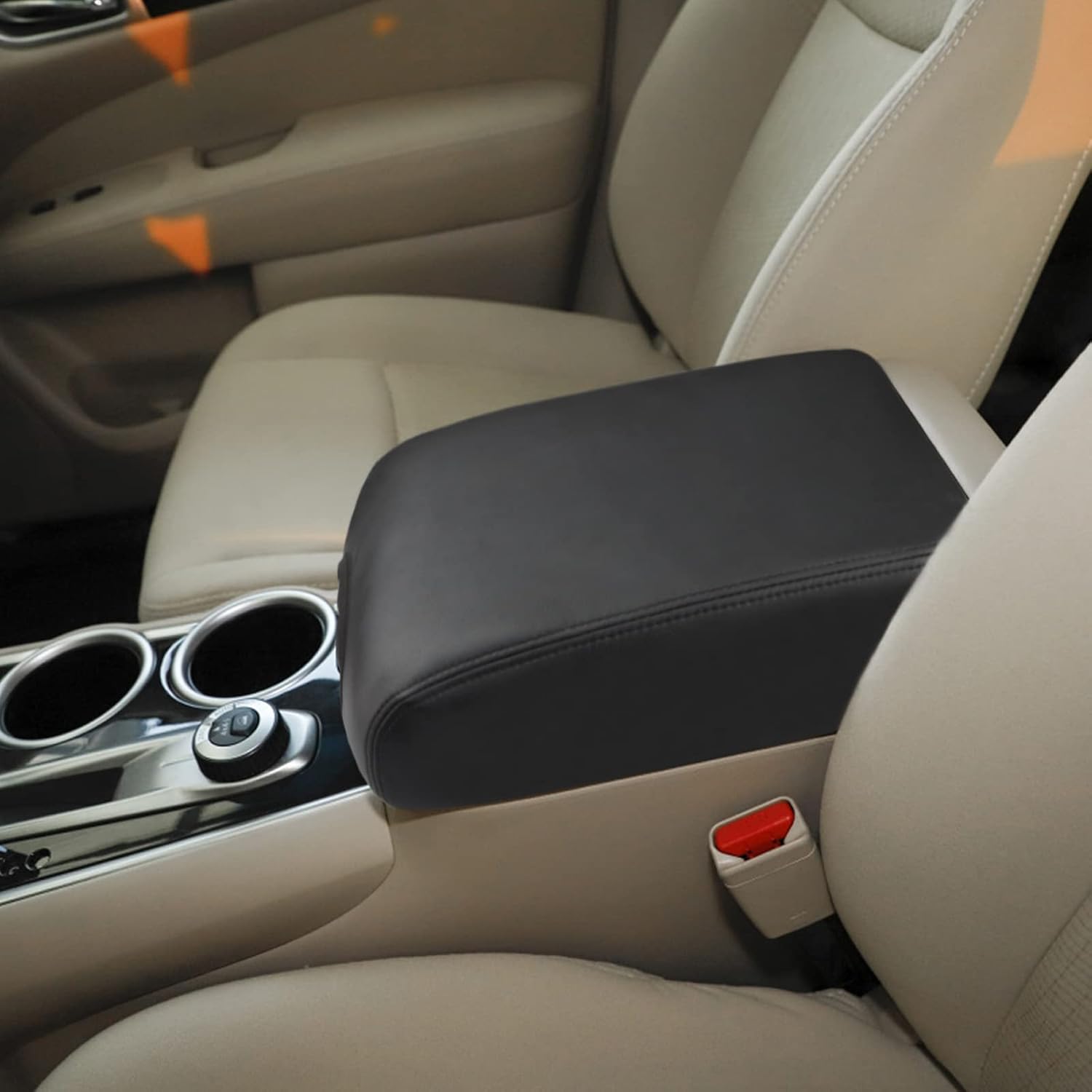 Console Armrest Leather Synthetic Cover Fits Nissan Pathfinder - Foto 4