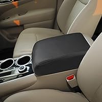 Vista 8 de INTGET Funda para reposabrazos de consola central para Nissan Pathfinder, accesorios 2013-2020 2021 2019 2018 2017 2016 2015 2014 de cuero de fibra
