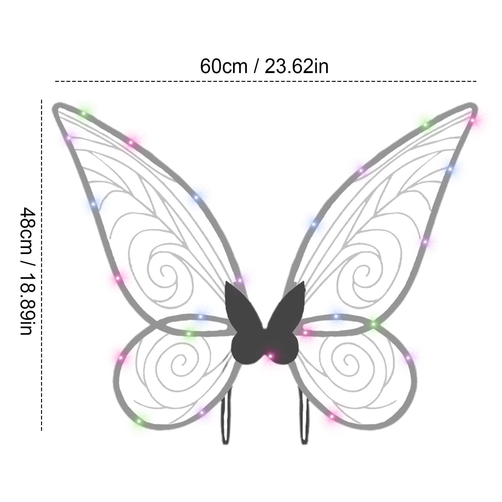 Conjunto de alas de mariposa luminosas de princa para niños, disfraz de ángel, accorios para fitas y cenarios, alas de hada LED para niñas - China Juguete y juguet para niños precio