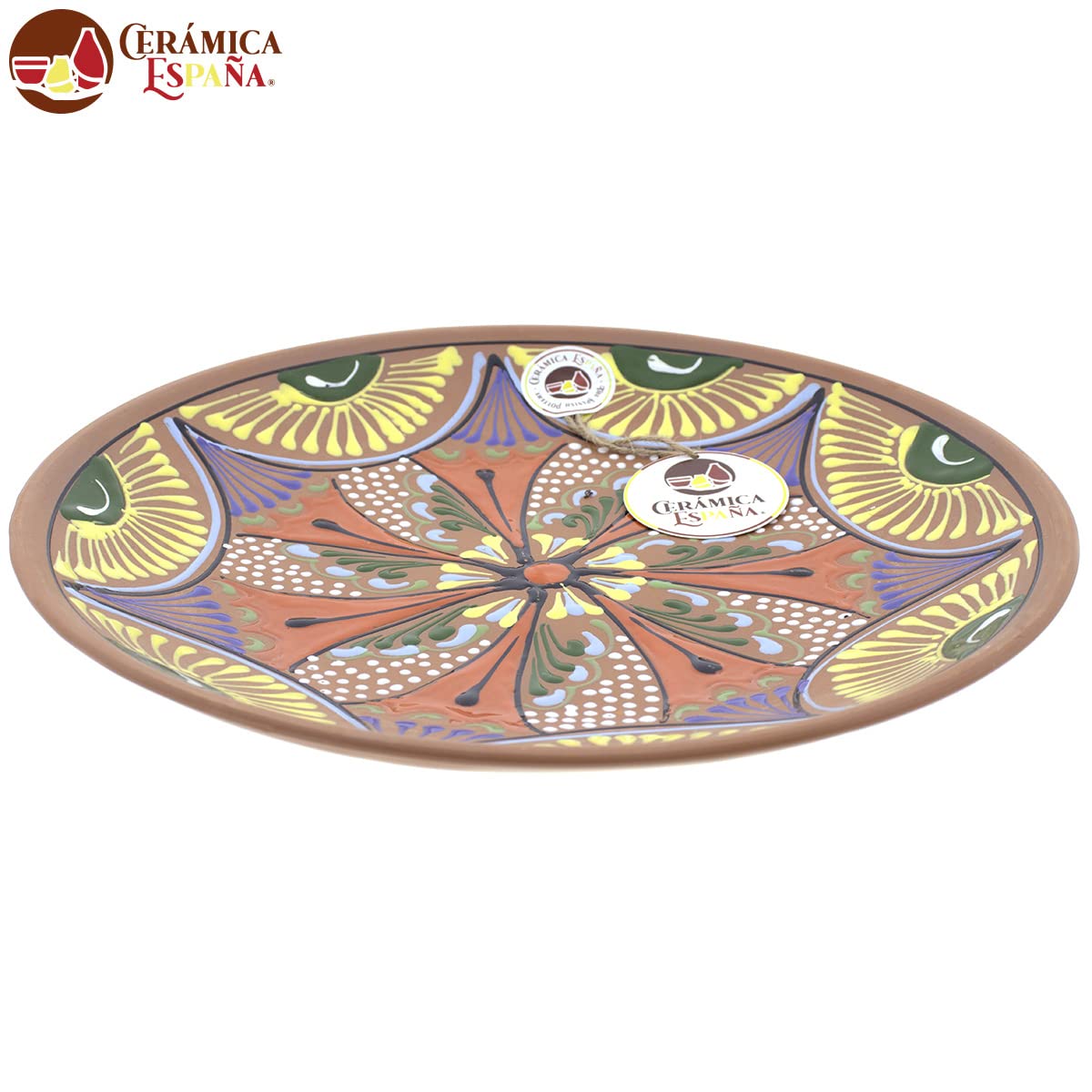 CERÁMICA ESPAÑA Plato decorativo pared Modelo D31 21x21x2.5 cm