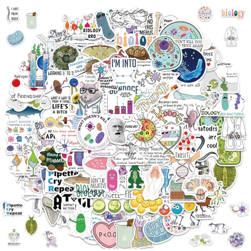 Pegatinas de Laboratorio de Biología, 100 Piezas Pegatinas de