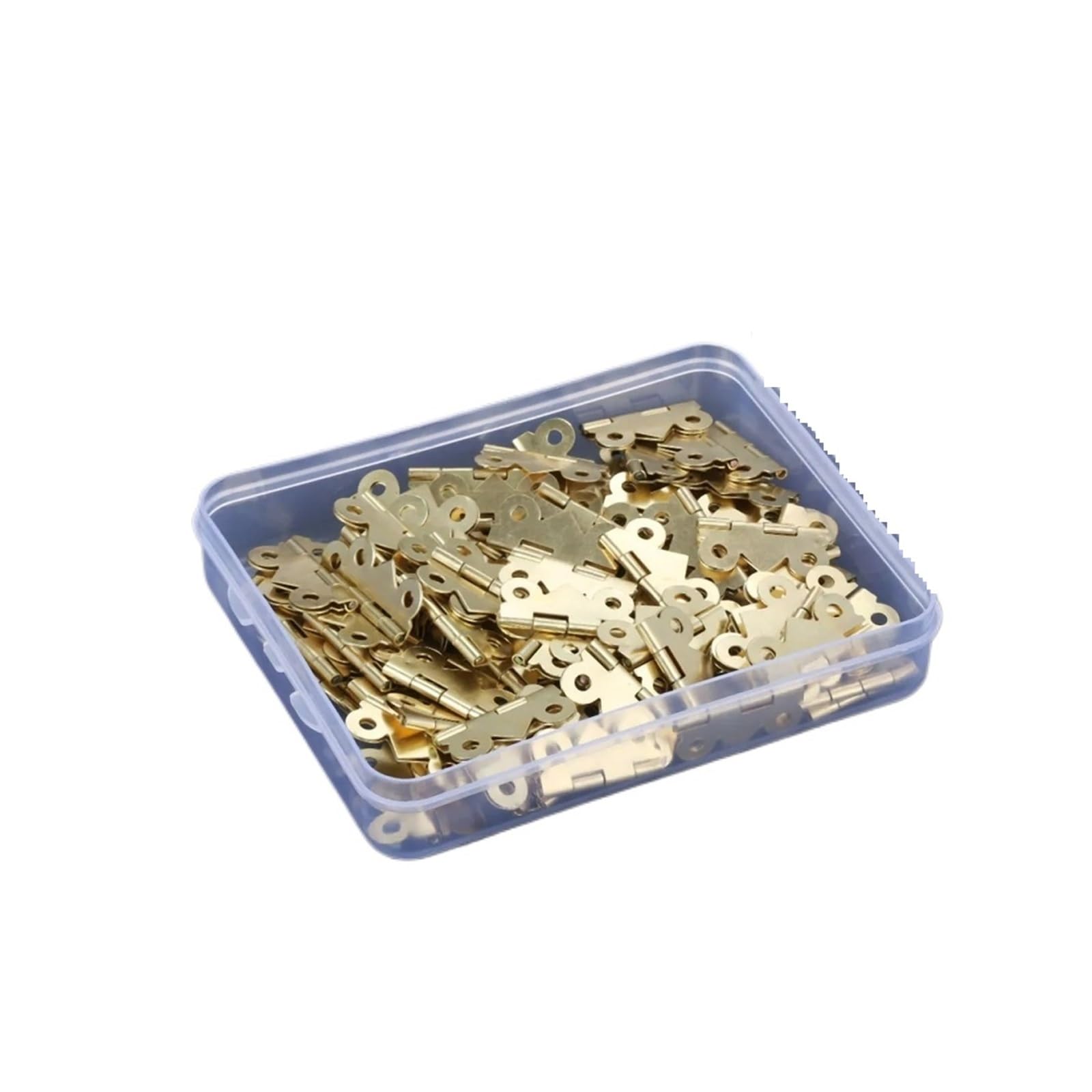 Hkvtvcypya Gold 100Pcs 25X20mm Mini Butterfly Door Hinge Cabinet Jewellery Box Decorative Hinges Furniture Hardware Screws Set(Gold)