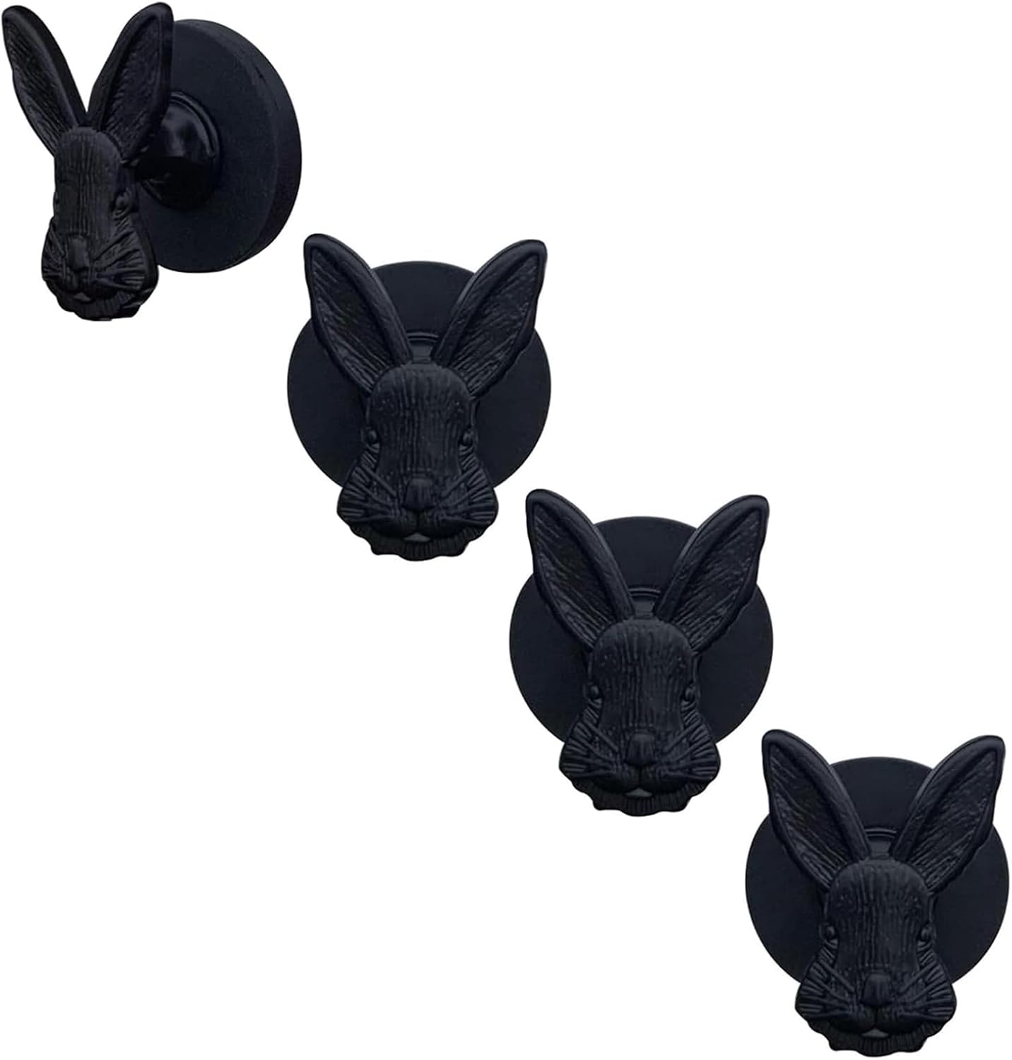 4 Pcs Magnetic Hooks Heavy Duty, Rabbit Head Magnetic Hooks, Clothes Grill Fridge Organizer Kitchen etc