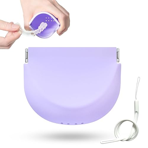 Miniatura 7 de Funda de silicona suave y mejorada para alineador, funda delgada para dentadura parcial, soporte para contenedores de protección nocturna con cordón