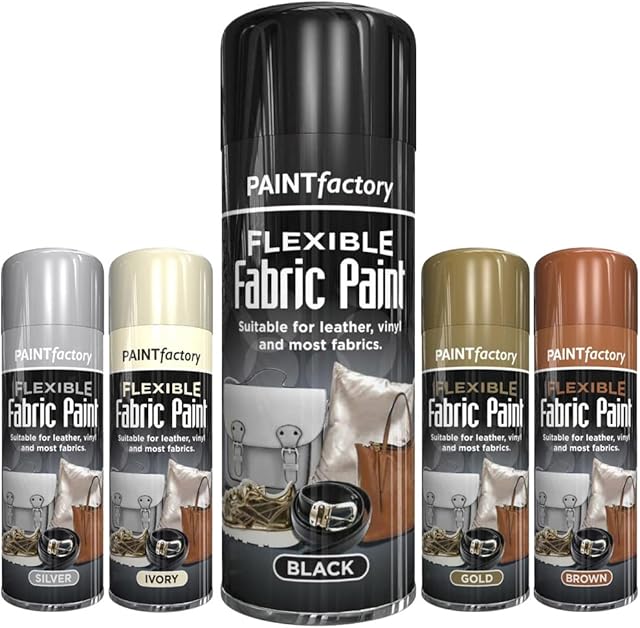 Classic Signature - 1 x Black Flexible Fabric 200ml, Spray Paint Leather Vinyl Textile Clothes Fast Drying