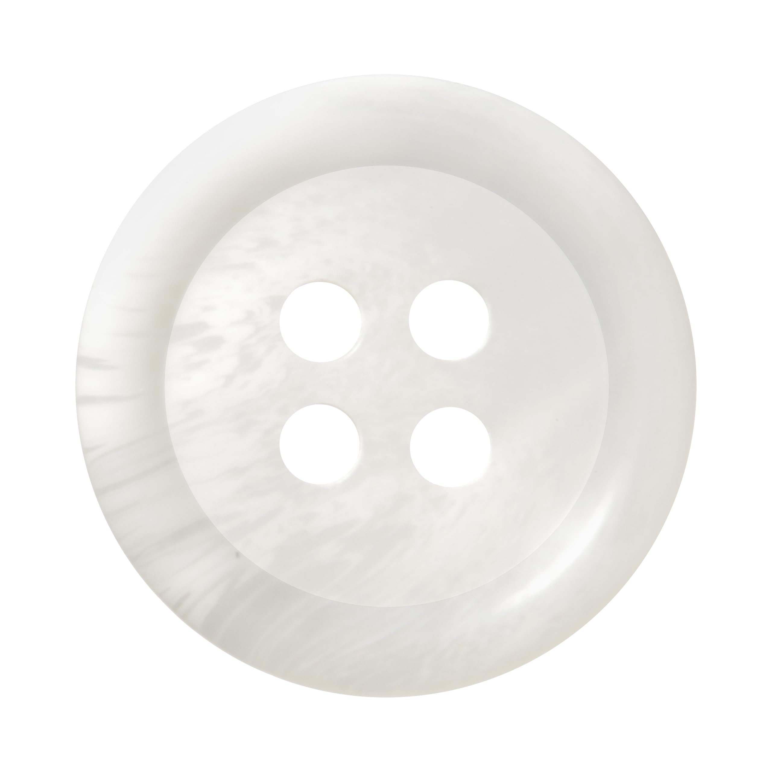 Pack of 12 White 18mm Round Faux Horn Sew On Plastic Buttons for Skirts Trousers Suits Shorts Coats Flat 4 Holes 28L - Image 2