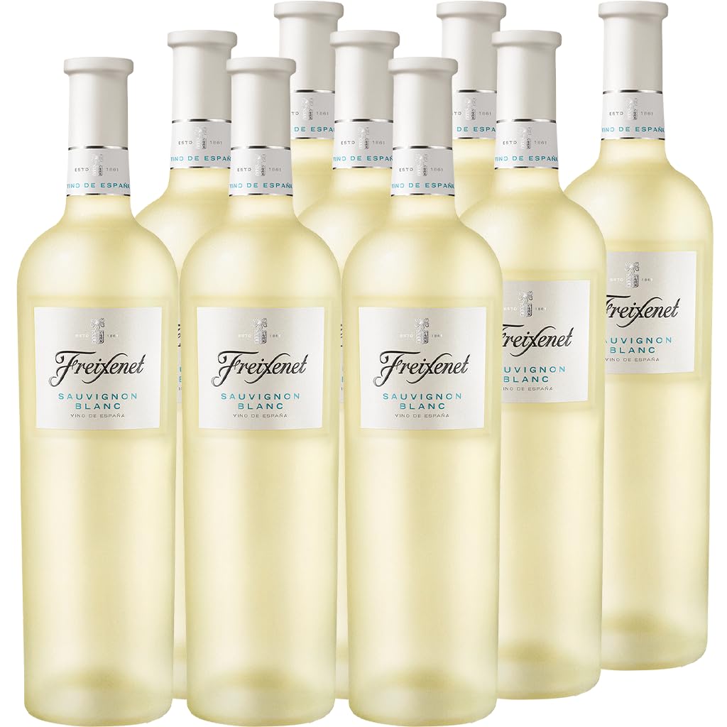 Freixenet Sauvignon Blanc Weißwein Trocken (9 x 0,75 l) Spanischer Wein in edler Premium-Flasche, Spanish Wine Collection, trocken, vegan, perfekt zu Fisch und Meeresfrüchten