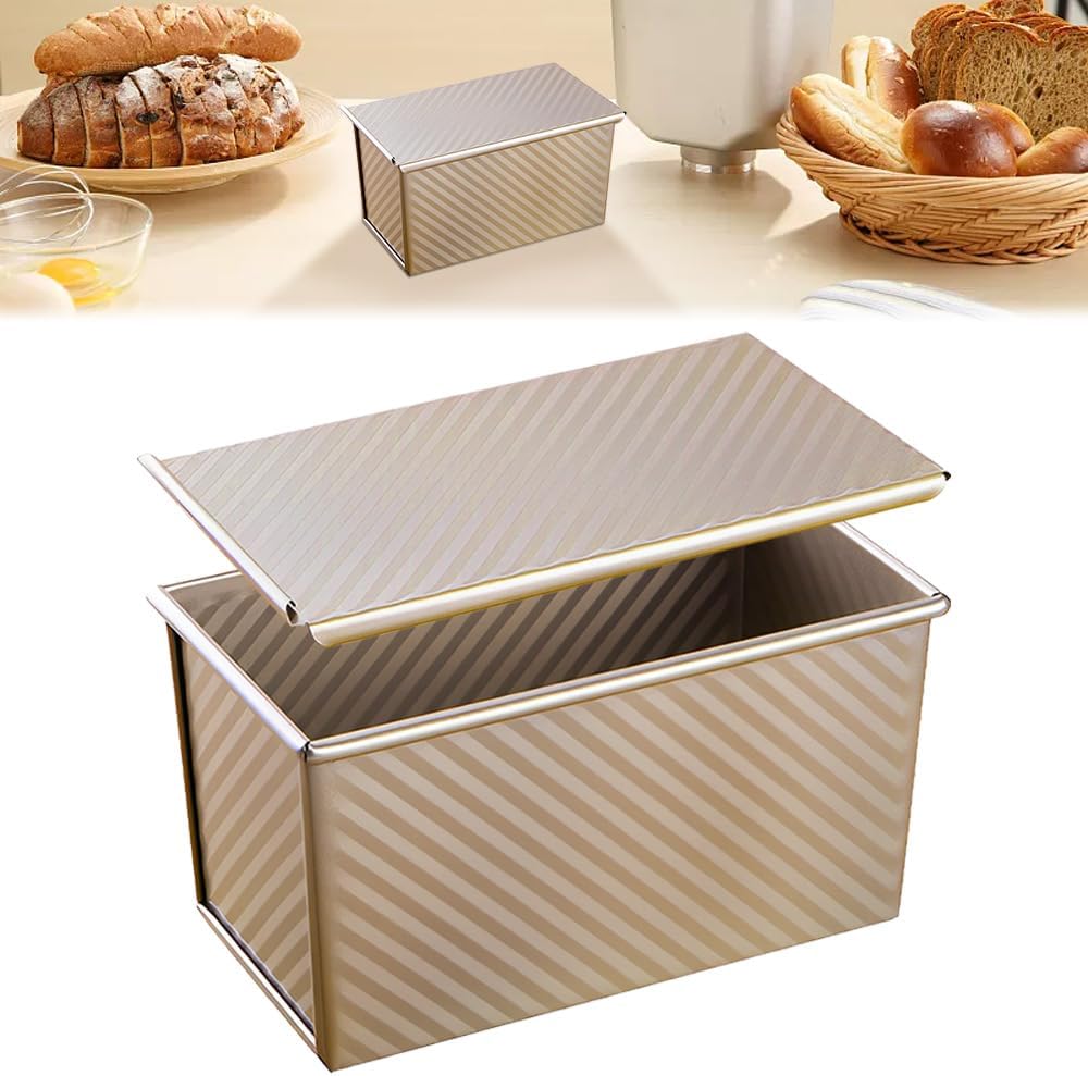 JUNMEIDO Loaf Tin with Lid Pullman Loaf Tin Nonstick Loaf Tin Carbon