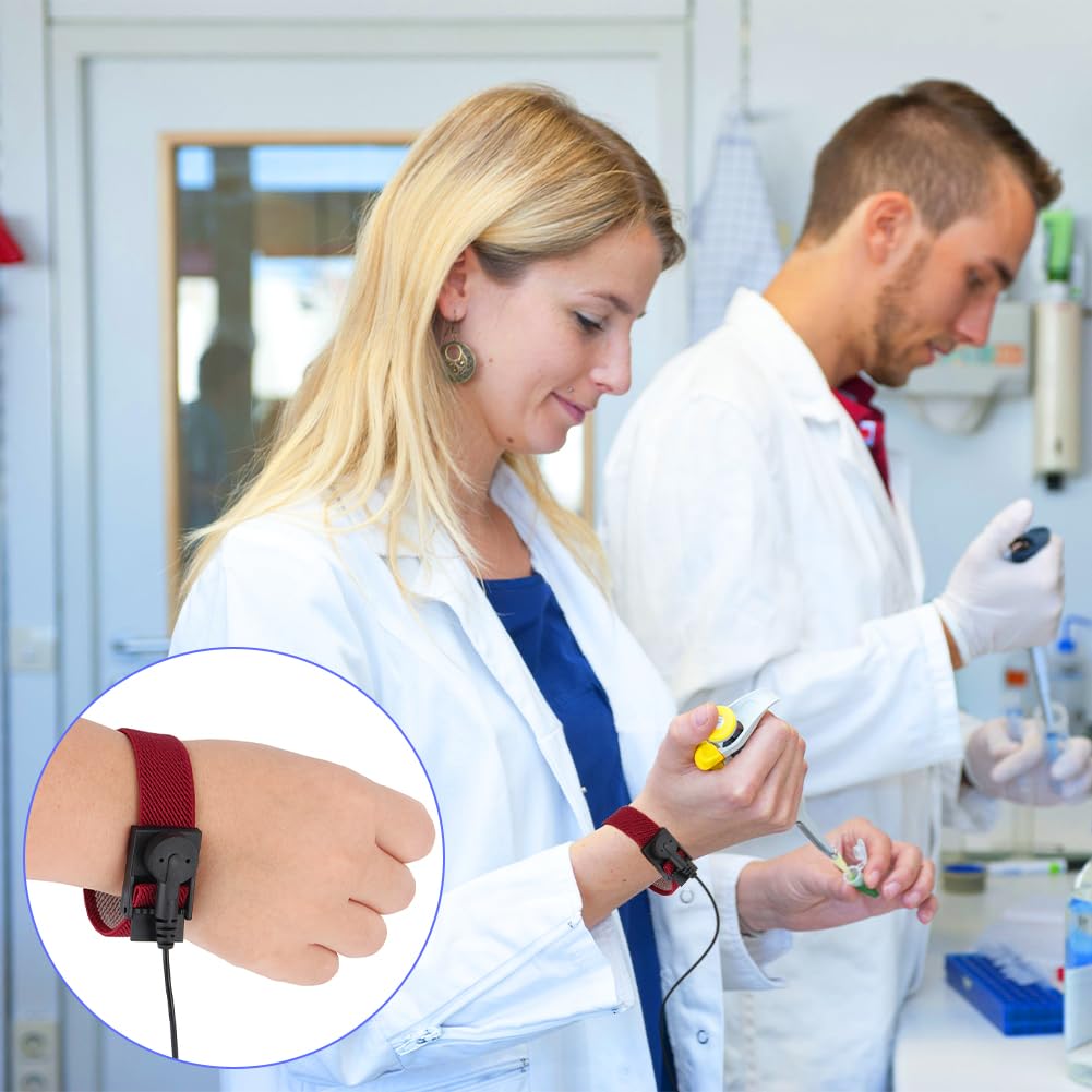 Braccialetto Antistatico Regolabile Con Clip Coccodrillo - Cinturino Da Polso Per Elettricisti E Riparatori Elettronici - Foto 7