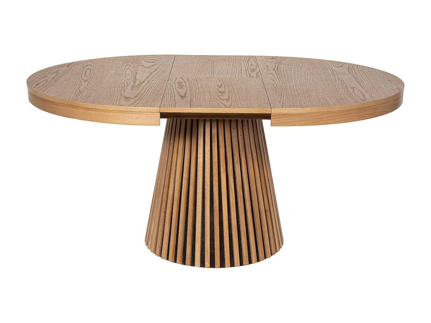 Vente-unique - Esstisch, ausziehbar, 4 bis 6 Personen, Eichenfurnier – Natur – Carmiza