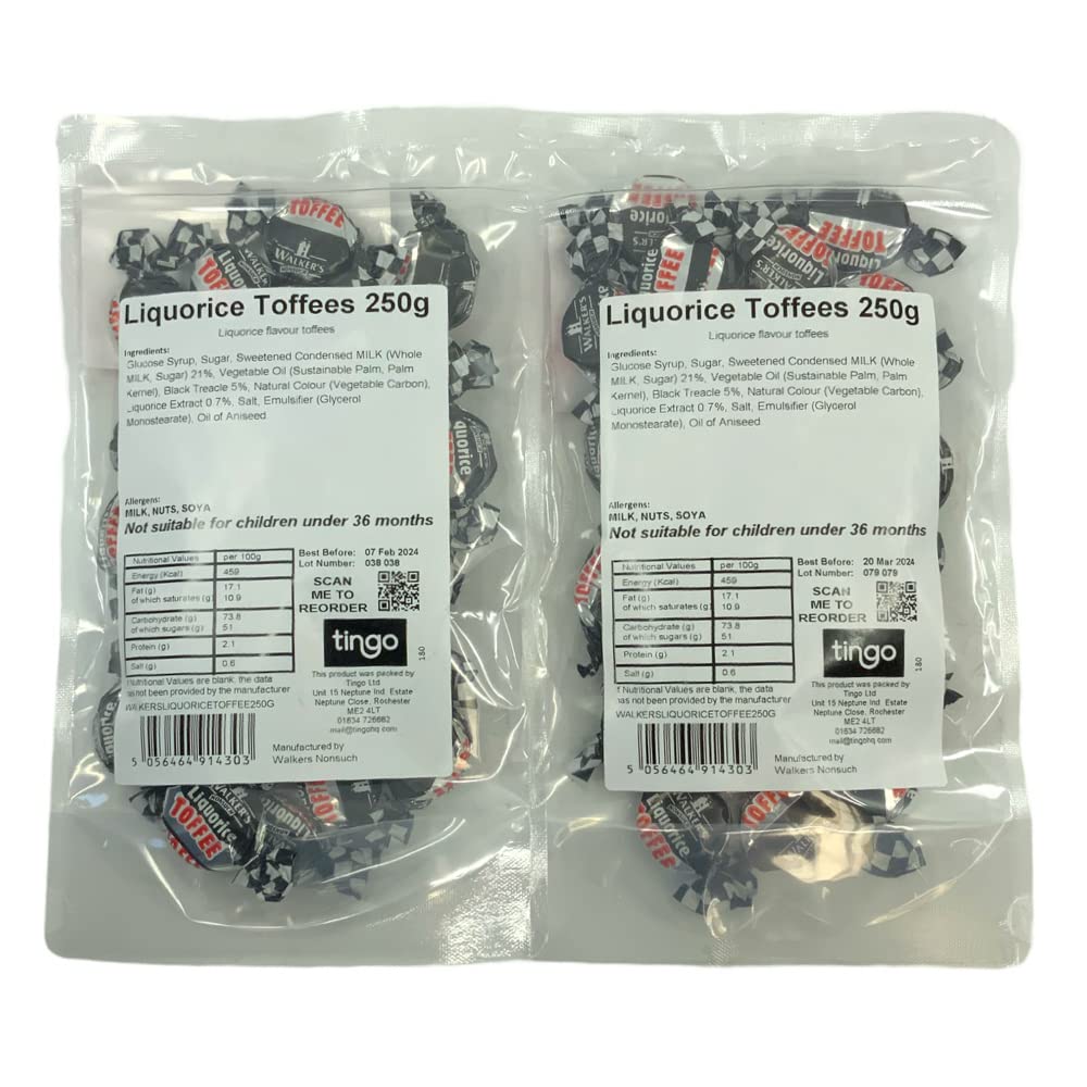 Walkers Nonsuch | Liquorice Toffee Sweets - View #2