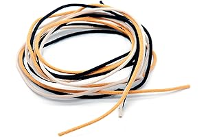 Cloth-Covered Pushback Guitar Wire for Vintage-Style Rewiring Projects (White, Black, and Yellow)