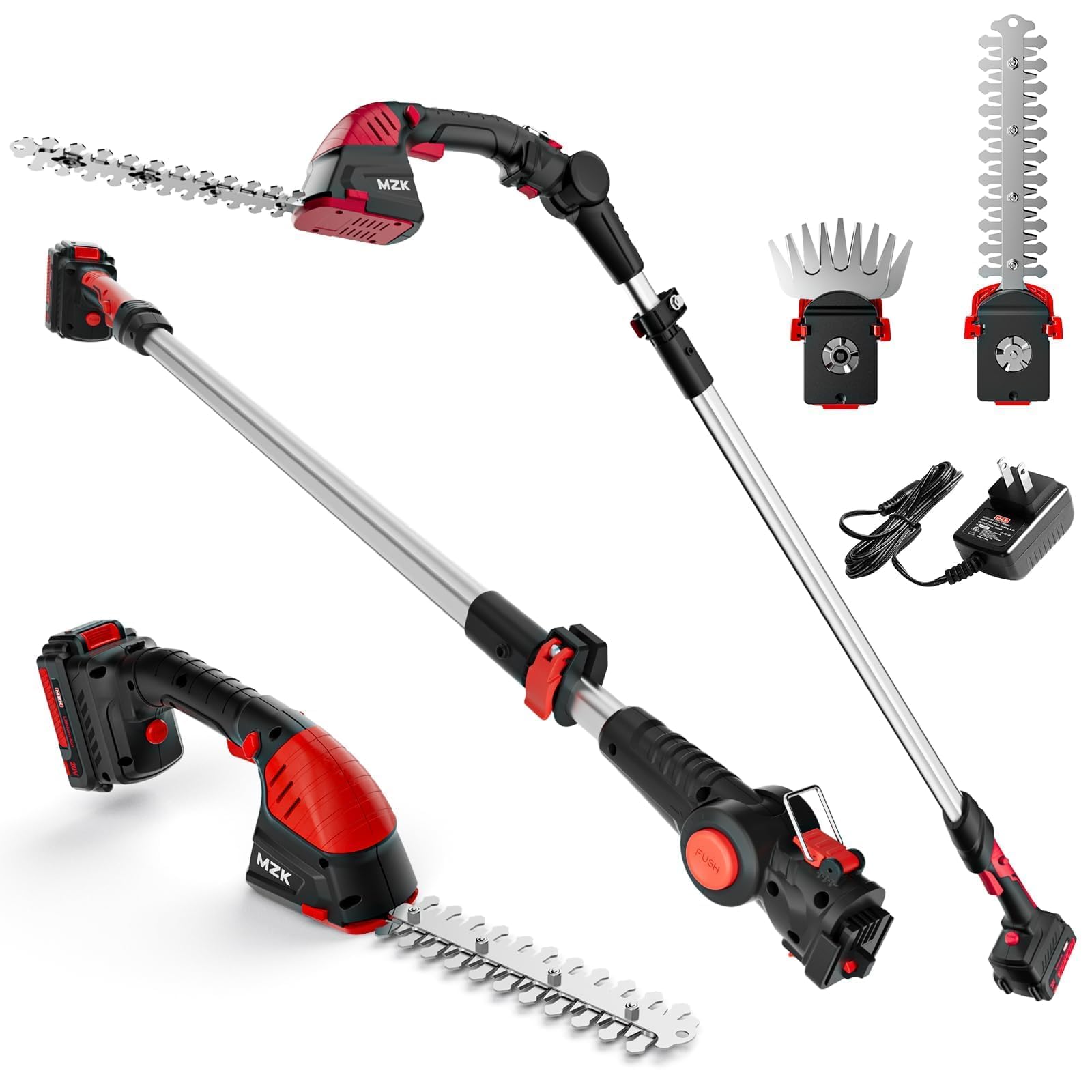 mykaページ Amazon.com : MZK 2-in-1 20V Pole Mini Hedge Trimmer & Grass Shear