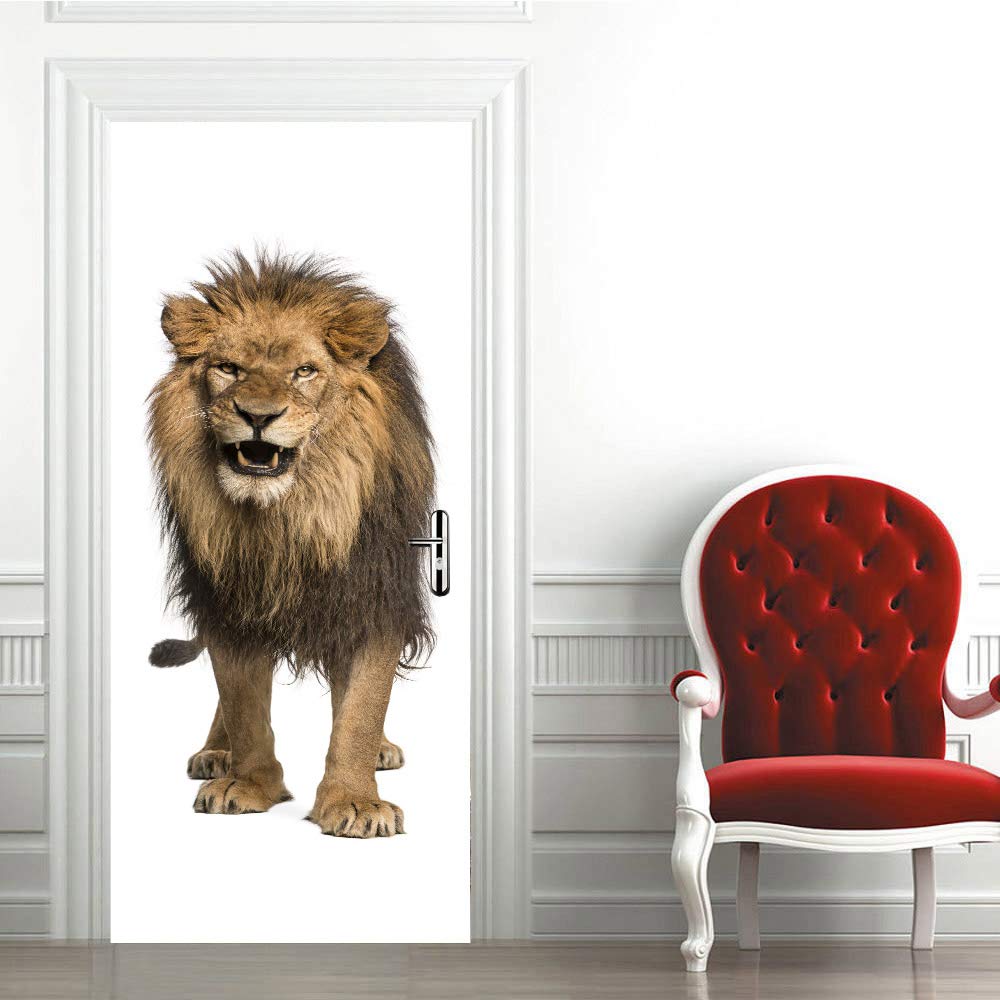 Papier peint porte 3D amovible pour relooker une vieille porte sans travaux de peinture