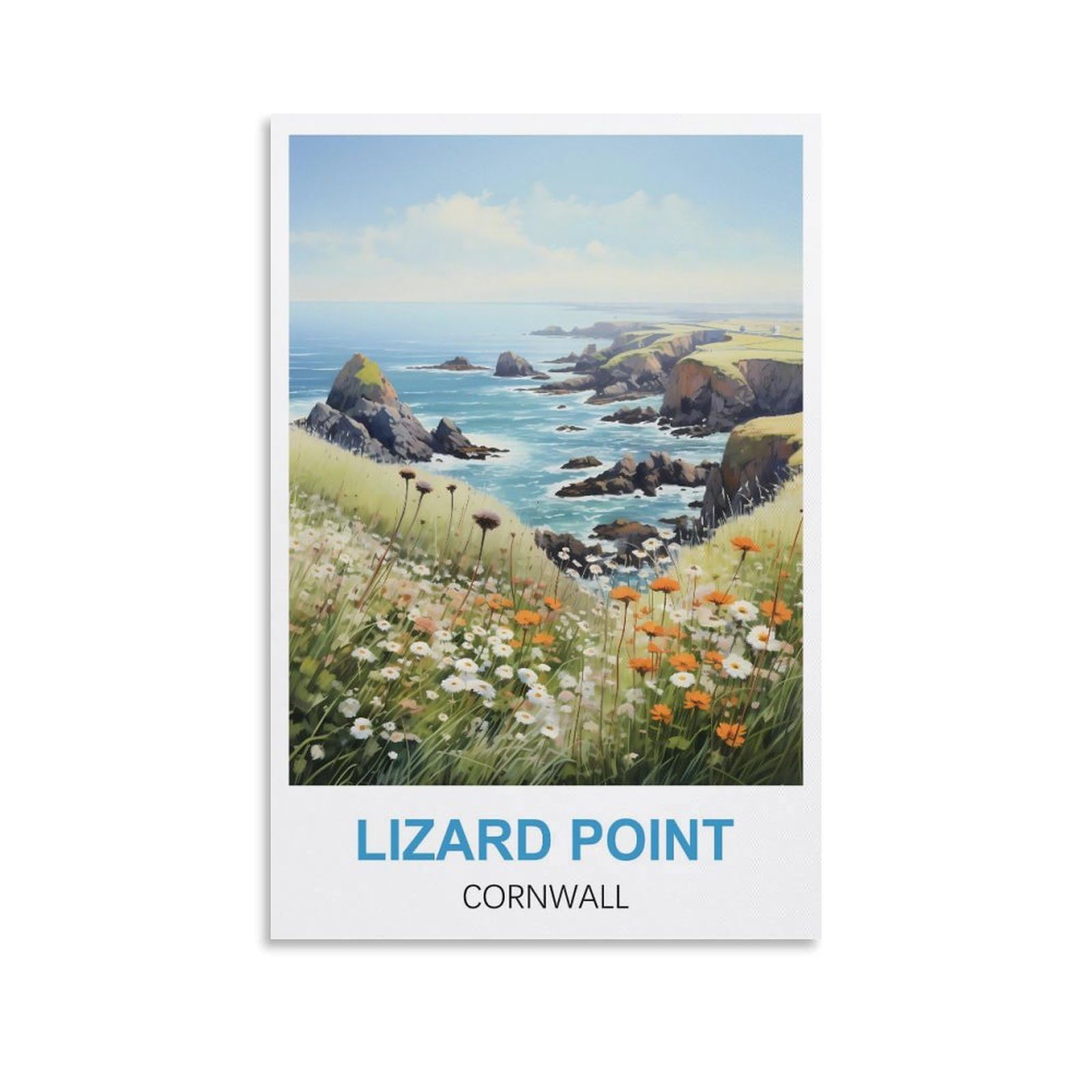 EZMLFA DIY Diamond Painting,Lizard Point Cornwall 5D Diamond Art DIY Cross Stitch Crystal Rhinestone Embroidery Pictures Craft for Home Wall 50x60cm
