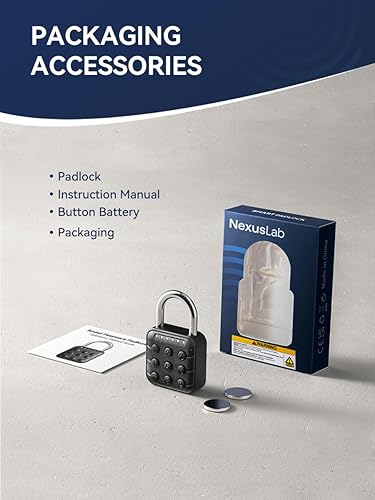 Miniatura 9 de NexusLab Cerradura de combinación, cerradura digital y cerradura de casillero de gimnasio IP67 clasificado, aleación de zinc resistente a la