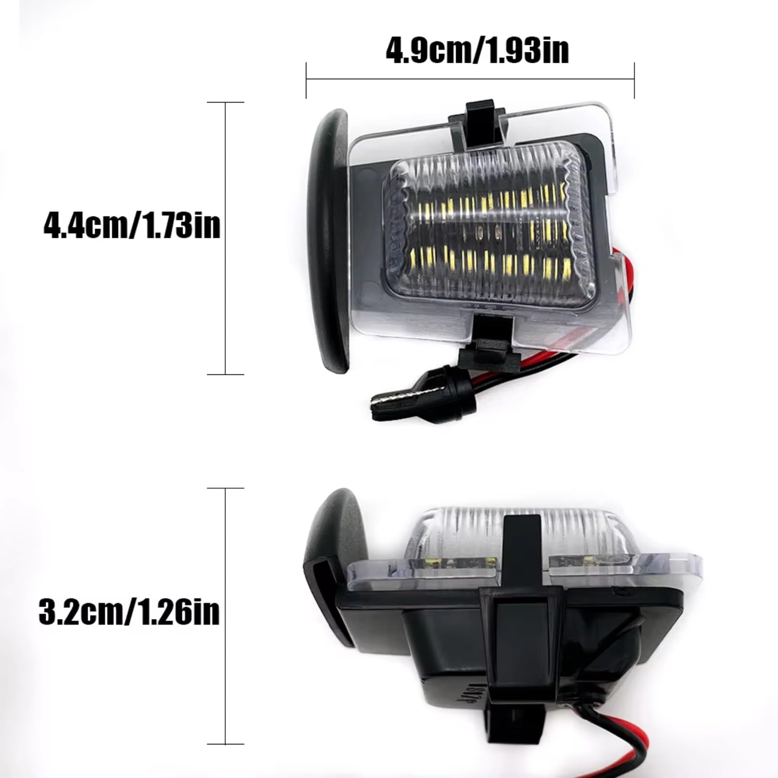Iluminación Matricula Vehiculo Compatible Con Jeep Para Wrangler JK JKU 2007, 2008, 2009, 2010, 2011, 2012, 2013, 2014, 2015, 2016, 2017 Y 2018. 2 Luces De Matrícula