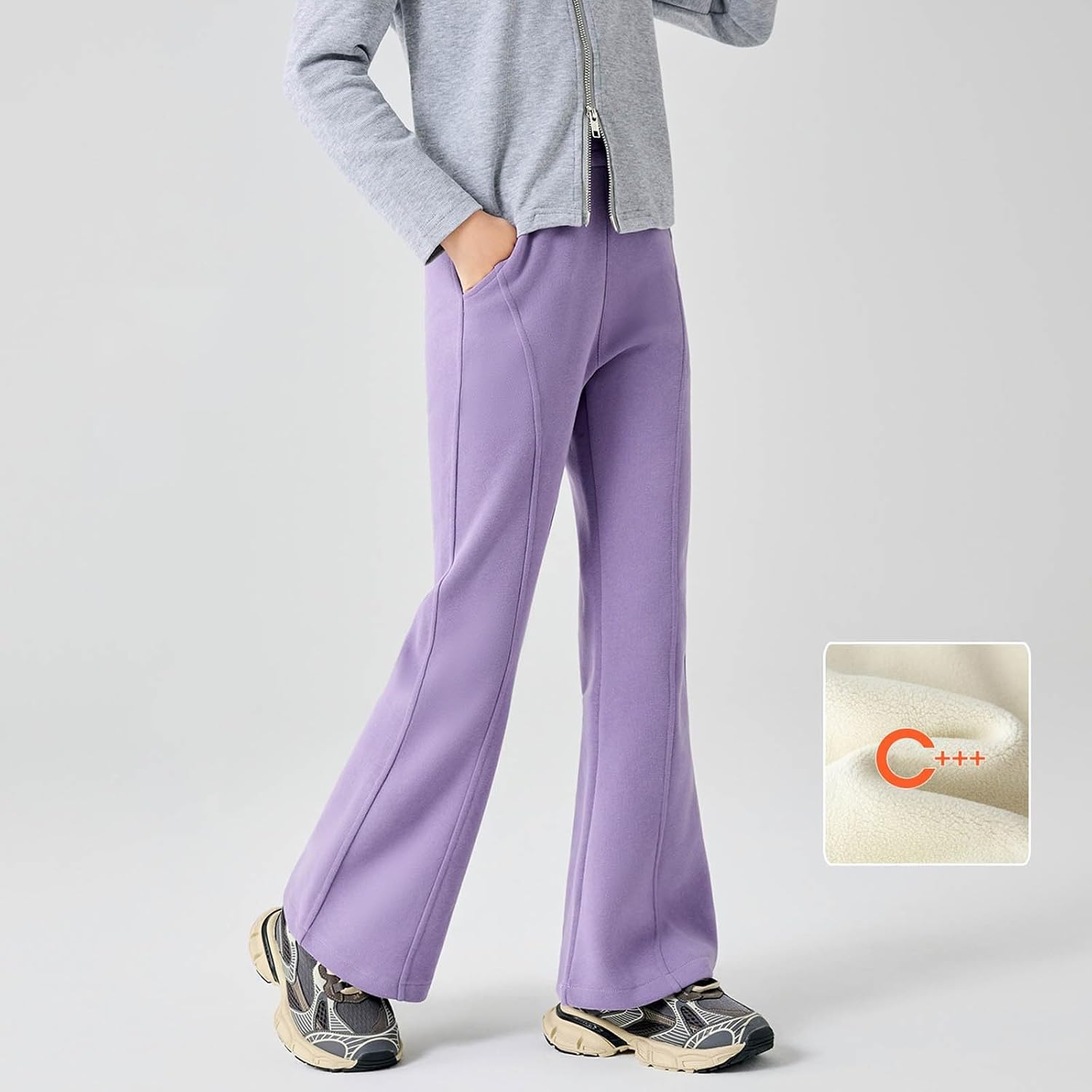 Girls Wide Leg Sweatpants Girls Flared Pants Joggers Casual Trousers Kids Baggy Elastic Waist Sweat Pants Fall Outfit