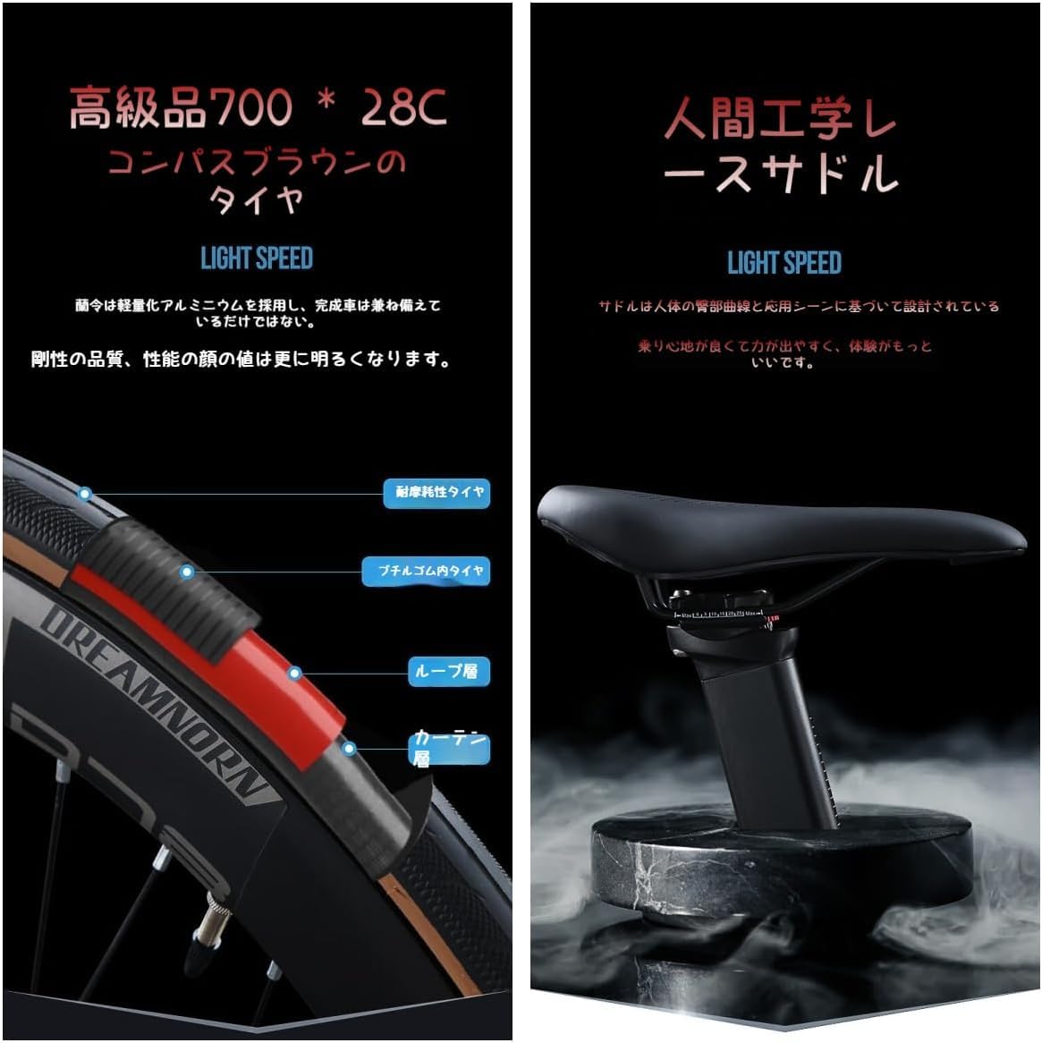 Amazon | WGMエアロロードロードバイク700C×40C防風競技24/27/30