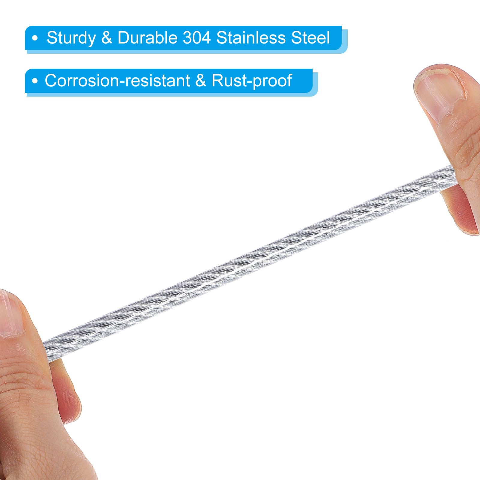 PATIKIL Stainless Steel Safety Cable 39.4"/100cm - Image 3