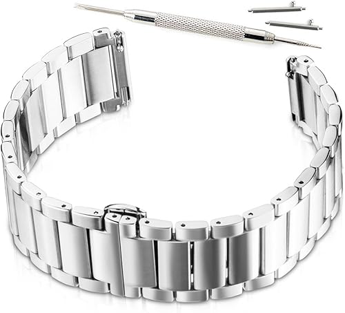 Miniatura 3 de PINHEN Band Compatible with Samsung Galaxy Watch 3 45mm Galaxy Watch 46mm -22mm Stainless Steel Watch Strap Replacement Bracelet Compatible with