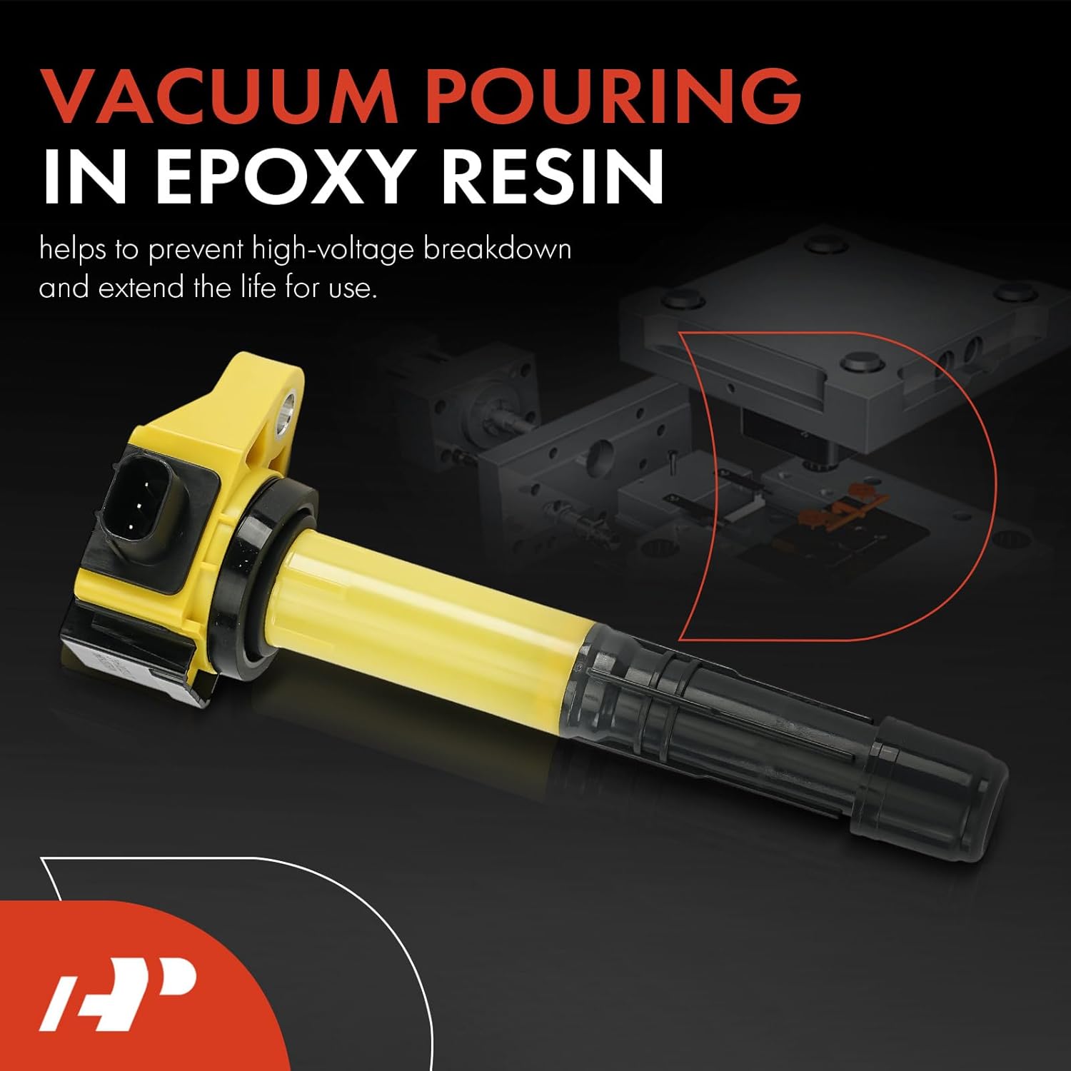 A-Premium Engine Ignition Coil Pack Compatible with Honda CR-V CRV 2015-2019, Accord 2013-2017 & Acura TLX 2015-2020, ILX 2016-2022, 2.4L, Yellow, Set of 4