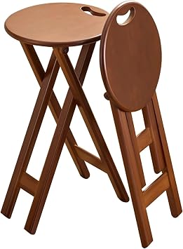 Backless Bar Stools, Built-In Handle Kitchen Counter Stools, Foldable Counter Height Stools, Easy Storage, Sturdy and Stable, No Assembly Required, For Dining Room, Kitchen, Counter, BarSmall