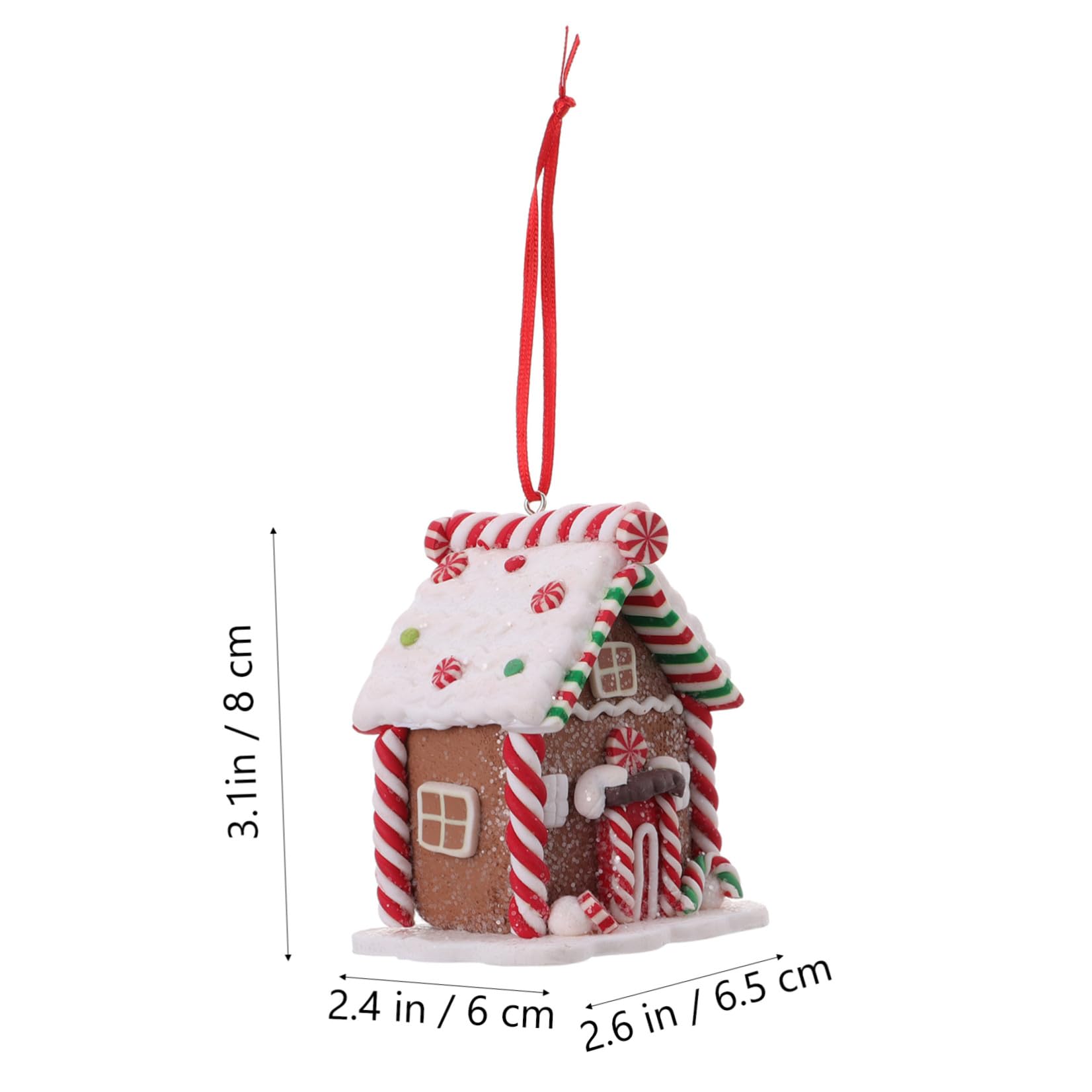 DECHOUS 4piezas Adorno Colgante De Navidad Resina Diseño De Casa Pequeña para Decorar Árbol De Navidad Ornamentación Festiva y Original