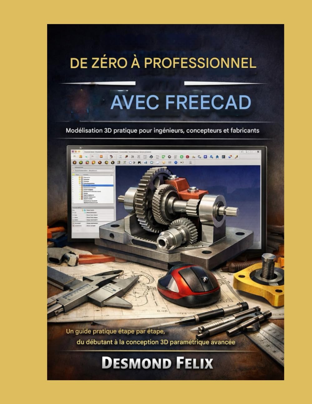 DE ZÉRO À PROFESSIONNEL AVEC FREECAD Modélisation 3D pratique pour ingénieurs, concepteurs et créateurs: Un guide pratique étape par étape, du débutant au concepteur 3D paramétrique avancé