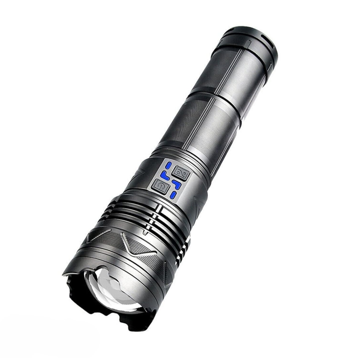 BAWALY Ultra Bright LED Rechargeable Torch Light | 1.49 KM Long-Range High Power Flashlight | 30400mAh Battery with Power Bank | 20000 Lumens | Aluminum Alloy Torch for Outdoor & Emergency-image-34