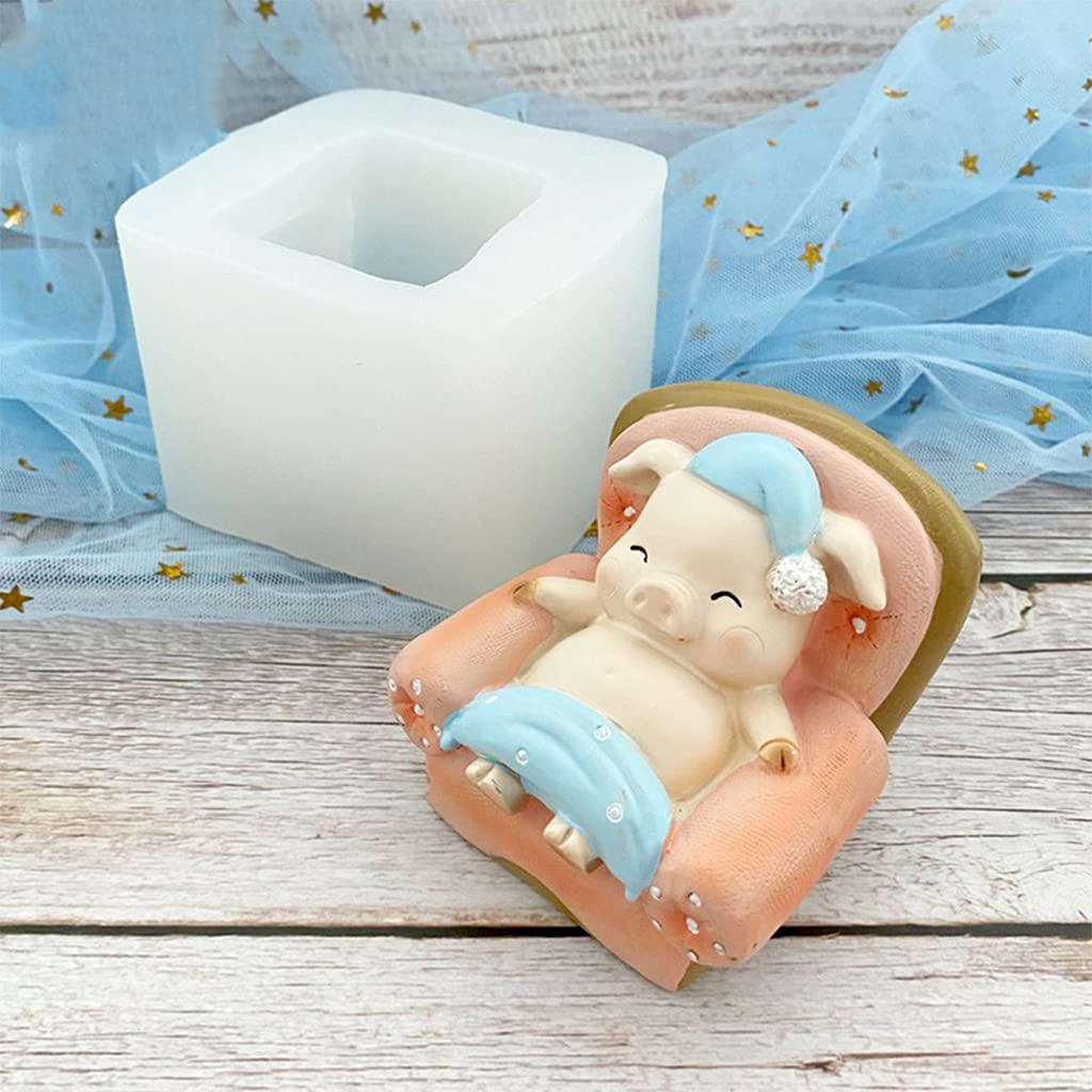 3D-Cartoon-Seifenform, lebensmittelecht, weiche Silikonformen, Herstellung von Eisblöcken, Süßigkeiten, Fondant, Gelee, Dekoration, Backzubehör