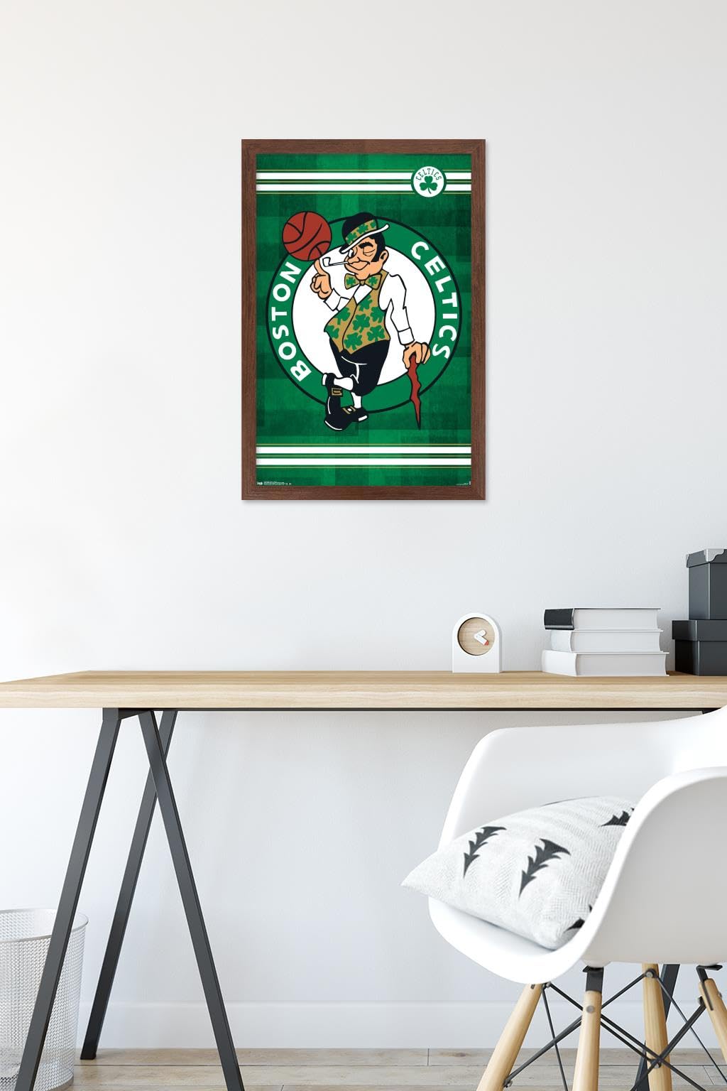 Papier Peint Basketball NBA - Logo Boston Celtics – : le site de déco pour fan de Basketball