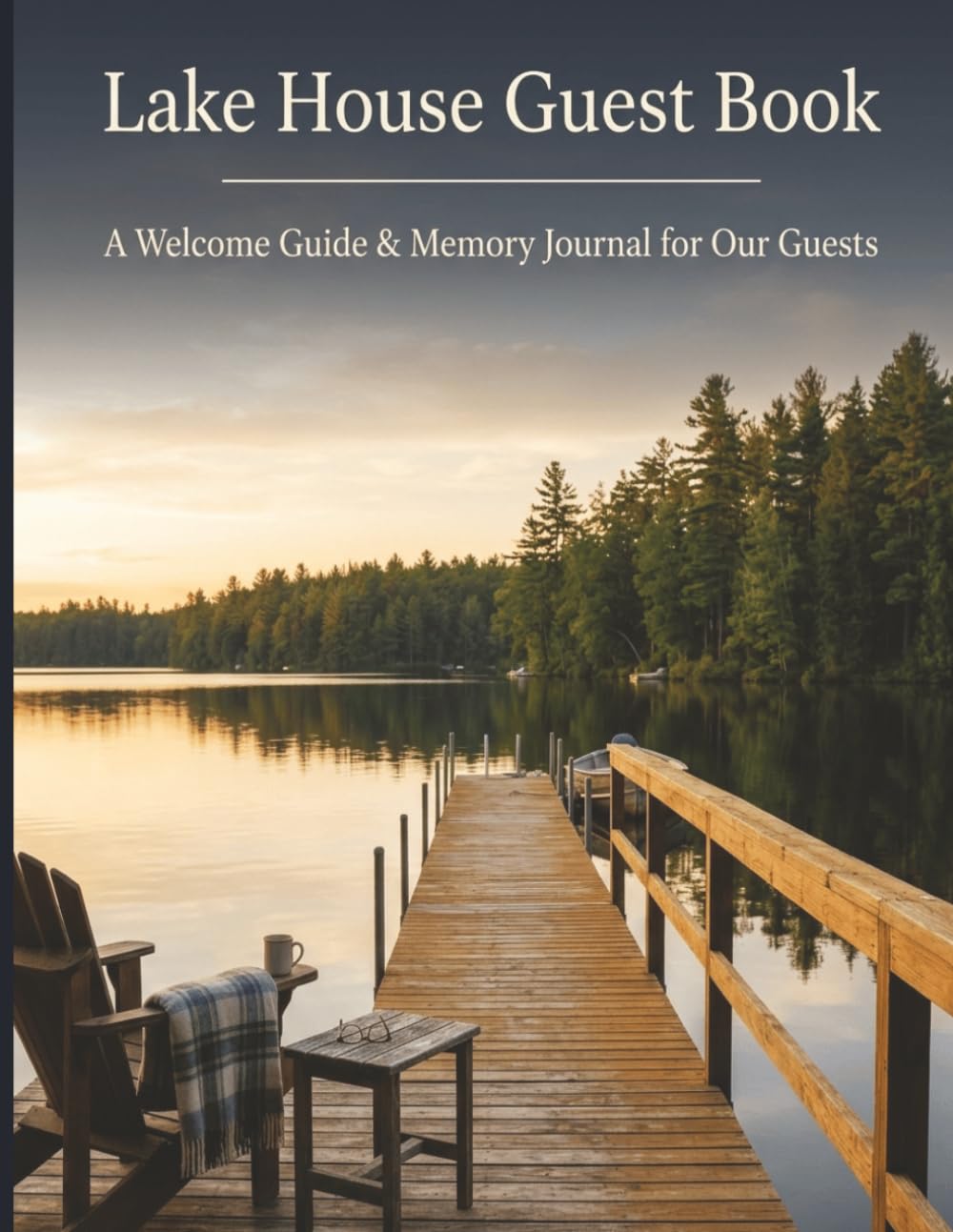 Lake House Guest Book: A 2-in-1 Fillable Welcome Guide & Guest Memory Journal for Airbnb, VRBO & Vacation Rental Hosts | 120 Prompted Entry Pages for ... Home & Beach House Sign-In Book & Welcome Log