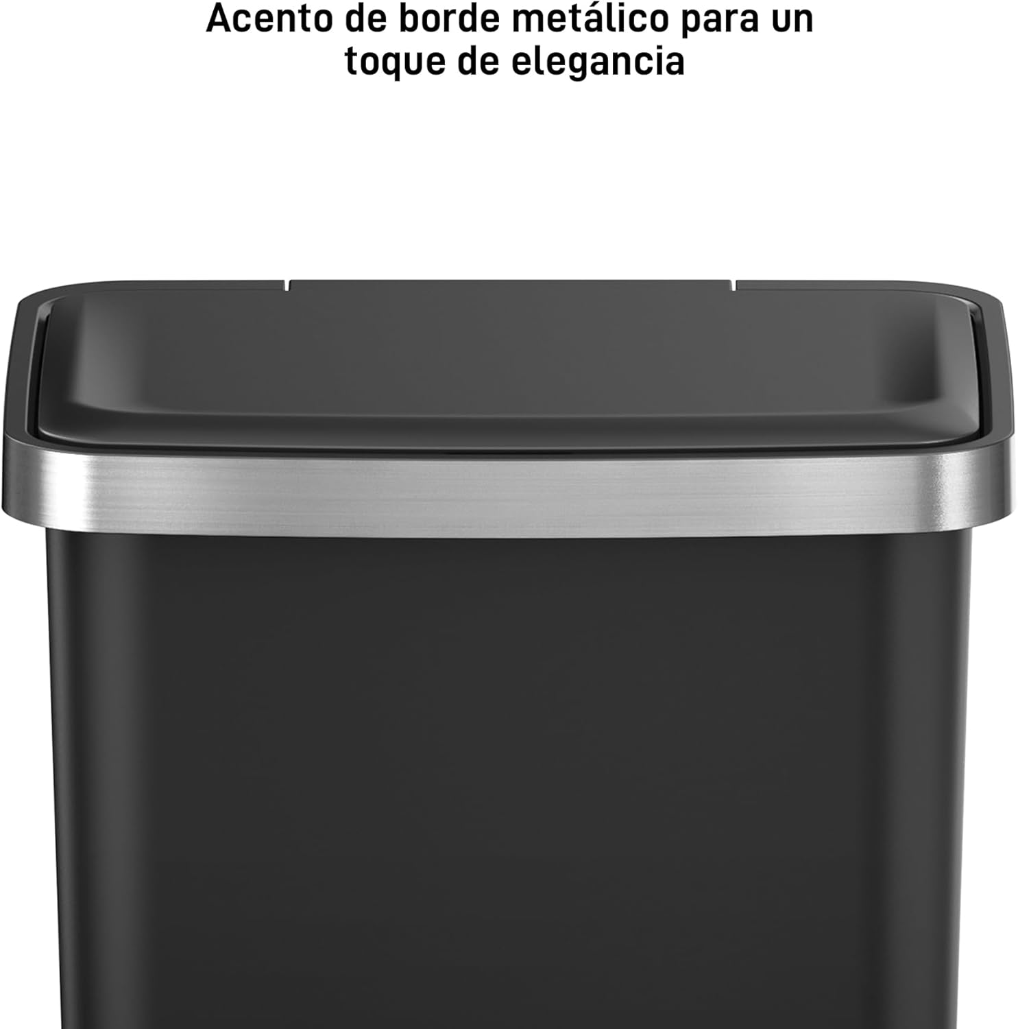EKO Hana | Kitchen Bathroom Trash Can 15L Black with Pedal and Soft Close | Compact and Modern Waste Bin for Bathroom or Kitchen