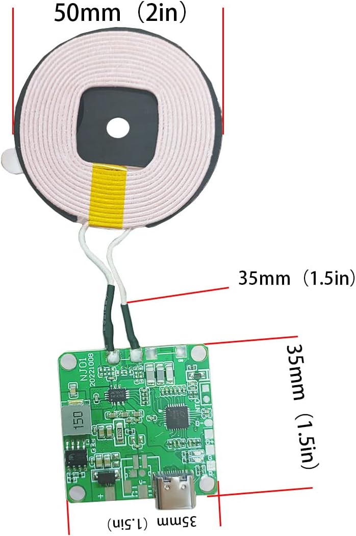 Gikfun 20W Qi Charger Module Coil Car Fast Charging DIY Charger Parts Universal Type-C Interface EK1984