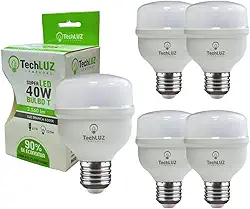 Kit 5 Lâmpadas Led 40W Bulbo 6500k Branco Frio E27 Bivolt Inmetro Techluz