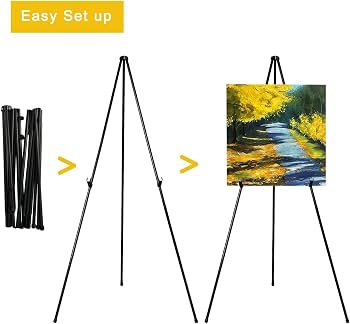 AROIC Cavalletto Da Pittura In Alluminio – Treppiede Regolabile Da 43 A 167 Cm, Portatile Con Custodia, Per Tele Da Tavolo E Da Pavimento - 4