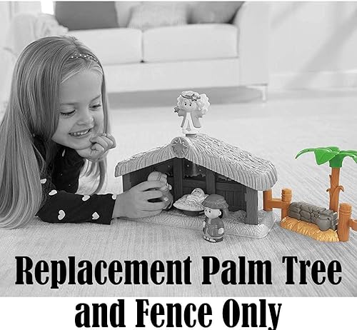 Miniatura 4 de Árbol de repuesto con valla para Fisher-Price Little People Deluxe Christmas Story, juego de pesebre  J2404