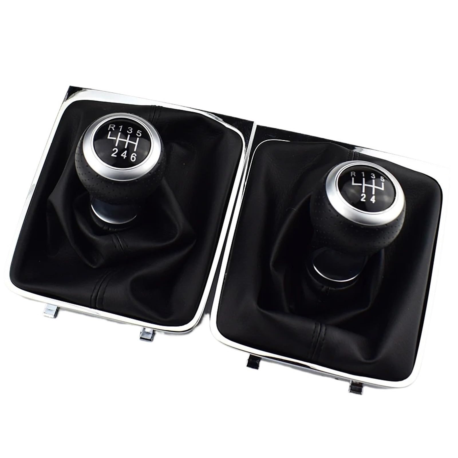 Zamiennik do VW do Passat B6 2005-2011 5 6-biegowa głowica zmiany biegów, czarna gałka zmiany biegów, gałka zmiany biegów, osłona zderzaka, gałki zmiany biegów samochodu (5 biegów) (AD 6 prędkości)