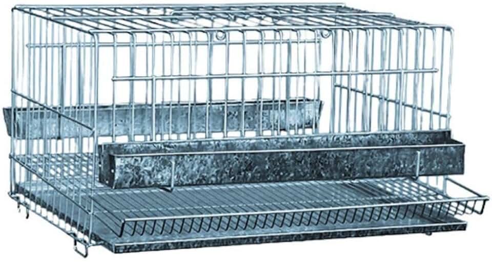 Gaiola Para Codorna Poedeira Comum Gigante Empilhável Com Bebedouro E Comedouro Aço(P058A (67x27x50) Empilhável)