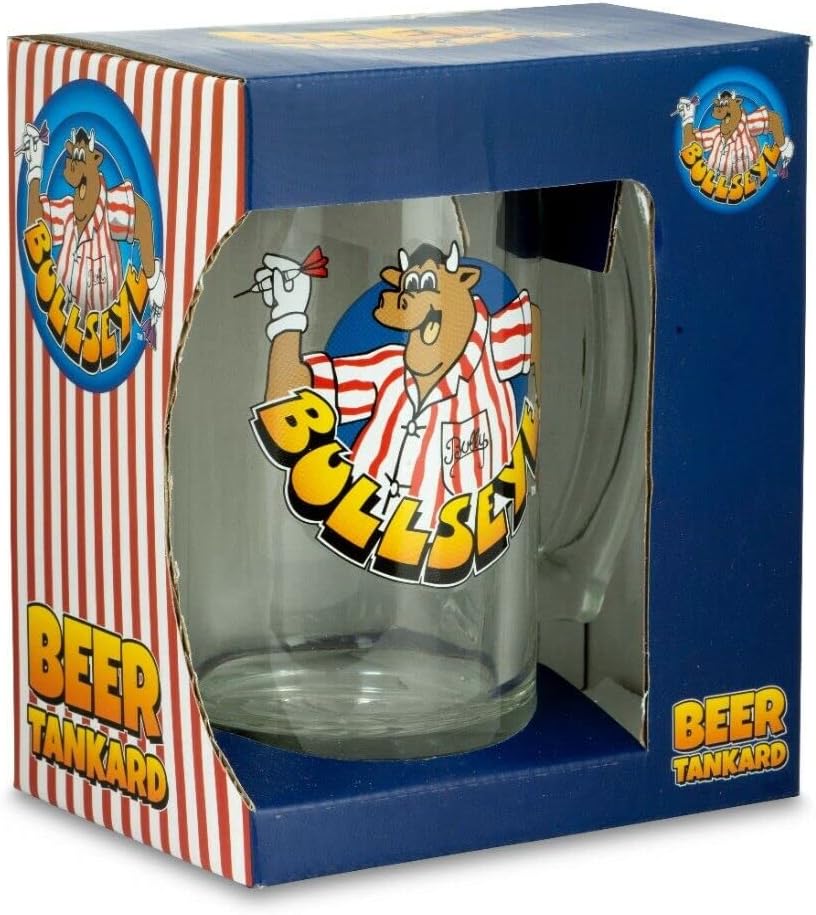 Xpressions 4 U Bullseye TV Darts Show Official Bully Pint Beer Glass Gift Boxed Pub Alley Pally